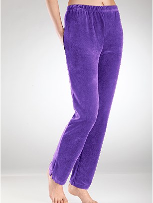 Stretch Waist Lounge Pants product image (040661.PURP.1.1_WithBackground)