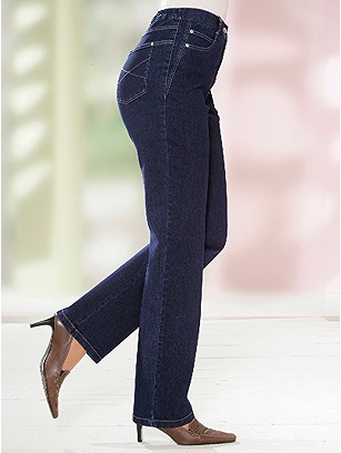 Classic Elastic Waist Jeans product image (247546.DKBL.2.1_WithBackground)