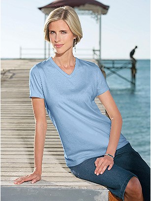 Classic V-Neck Shirt product image (248687.LB.2.1_WithBackground)