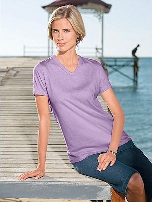 Classic V-Neck Top product image (248687.LI.1.1_WithBackground)