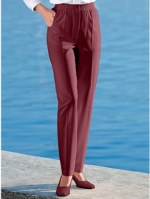 Pleated Elastic Waist Pants product image (281446.BORD.1.1_WithBackground)