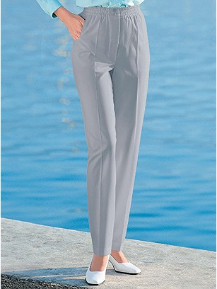 Pleated Stretch Waist Pants product image (281446.SVGY.3.13_WithBackground)