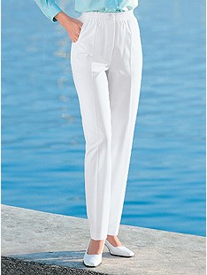 Pleated Stretch Waist Pants product image (281446.WH.1.1_WithBackground)