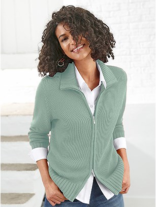 Ribbed Zip Up Cardigan product image (282662.MT.1.9_WithBackground)