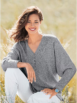 Boucle Drop Sleeve Sweater product image (287205.LG.2.1_WithBackground)