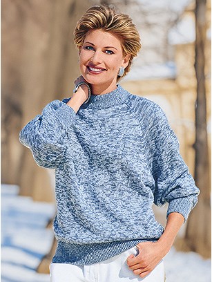 Mottled Raglan Sleeve Sweater product image (287373.BL.1SS)