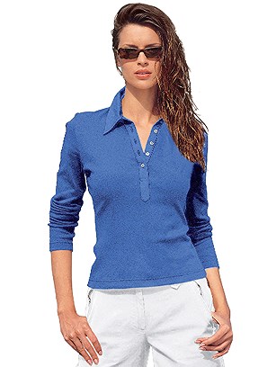 Long Sleeve Polo Top product image (287382.BL.1.HE)
