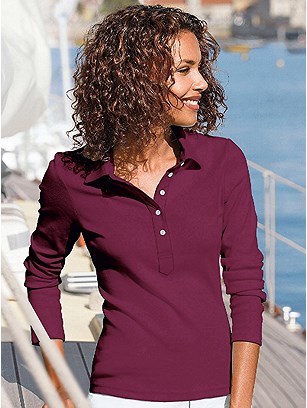 Long Sleeve Polo Top product image (287382.BORD.3.265_WithBackground)