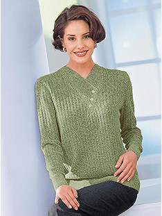 Ribbed V-Neck Sweater product image (288754.GRMO.1.7_WithBackground)