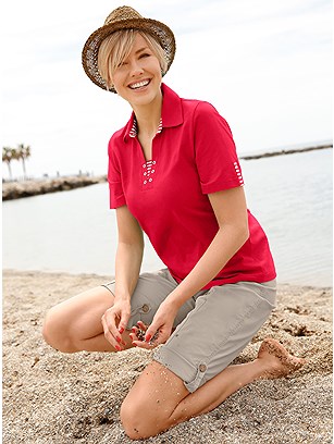 Stripe Accent Polo Shirt product image (299770.CHRY.2.11_WithBackground)