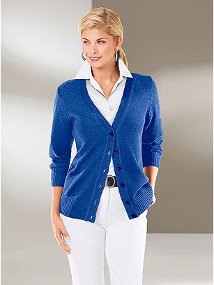 Ribbed Knit Button Up Cardigan product image (303089.RY.2.10_WithBackground)