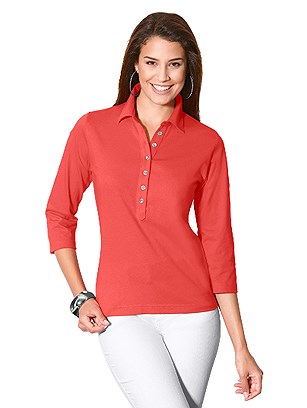3/4 Sleeve Polo Shirt product image (303114.CO.2.1_WithBackground)