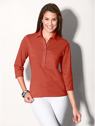 3/4 Sleeve Polo Shirt product image (303114.RU.2.2_WithBackground)