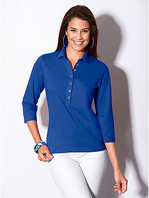 3/4 Sleeve Polo Shirt product image (303114.RY.2.2_WithBackground)