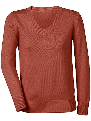 Ribbed V-Neck Sweater product image (303221.RU.1.9_WithBackground)