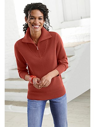 Zip Pullover Sweater product image (303403.RU.1.1037_WithBackground)