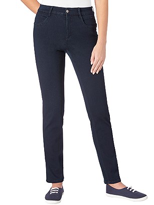 Narrow Fit Stretch Jeans product image (314439.DKBL.1.27_WithBackground)