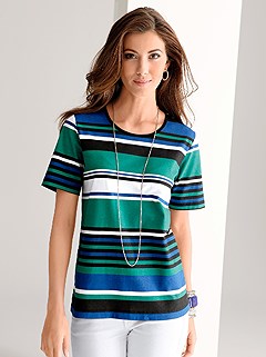 Striped Round Neck Top product image (314799.BLST.2.1_WithBackground)