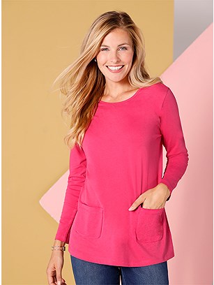 Pocket Detail Long Sleeve Tunic product image (318026.FS.1.11_WithBackground)