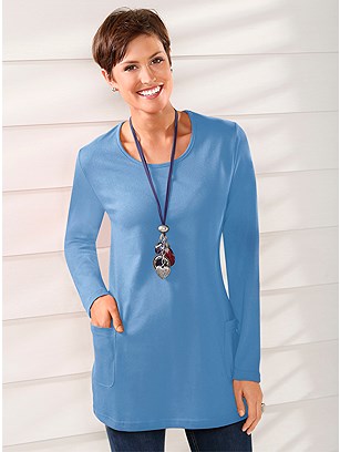 Pocket Detail Long Sleeve Tunic product image (318026.MIBL.1.16_WithBackground)
