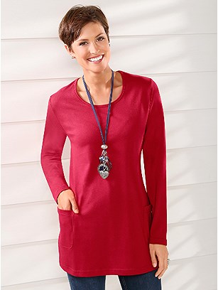 Pocket Detail Long Sleeve Tunic product image (318026.RD.2.1_WithBackground)