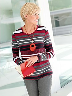 Heather Multi Stripe Top product image (324846.RDST.2.1_WithBackground)