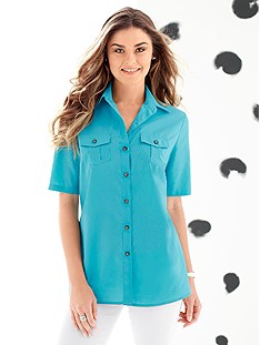 Collared Button Up Blouse product image (330046.TQ.2.1_WithBackground)