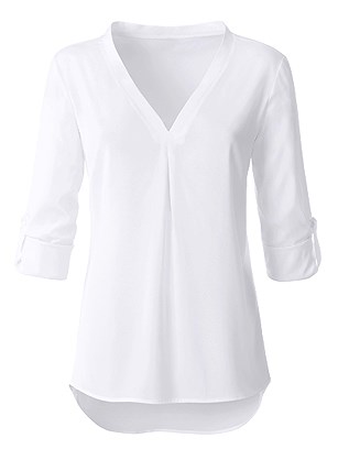 Tab Sleeve Blouse product image (346319.WH.1.2_Ghost)