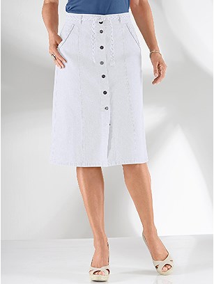 Tie Waist Denim Skirt product image (349410.WH.1.13_WithBackground)