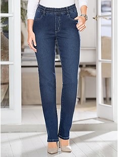 High Waisted Slip On Jeans product image (354870.BLUS.3.1_WithBackground)