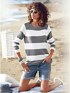 Wide Striped Sweater product image (362238.GYWH.1.HE)