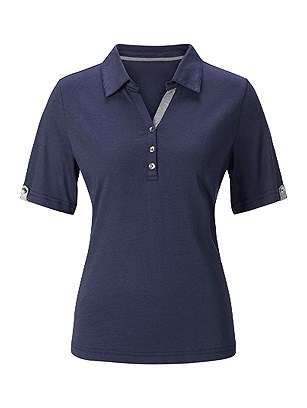 Contrasting Detail Polo Shirt product image (368195.NV.1.2_WithBackground)