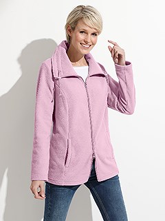 Turndown Collar Fleece Cardigan product image (368887.RS.1.1_WithBackground)