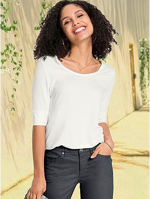 Detailed Sleeve Top product image (370532.OFWH.26S)