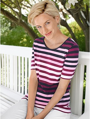 Striped Scoop Neck Shirt product image (372462.RSST.15S)