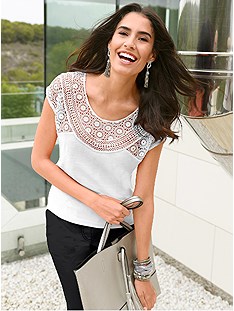 Crochet Lace Insert Top product image (373198.WH.1.HE)