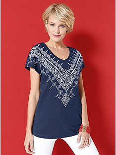 V-Neck Print Top product image (376360.NVPR.2.10_WithBackground)