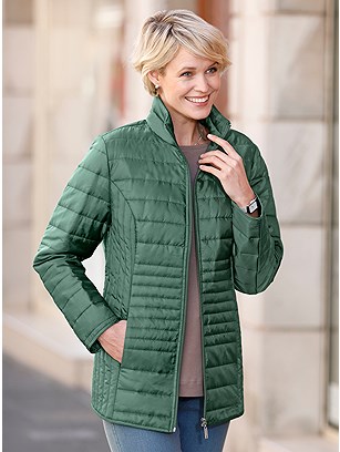 Quilted Panel Jacket product image (386497.MOSS.1.1_WithBackground)