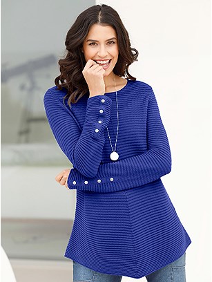 Tapered Hem Ribbed Sweater product image (388046.RY.1.1_WithBackground)
