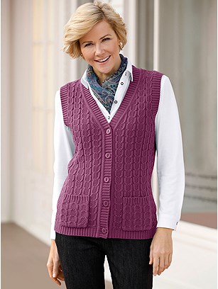 Button Up Knitted Vest product image (391798.FS.1S)