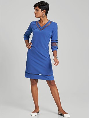 3/4 Sleeve Detail Dress product image (395031.RY.1)