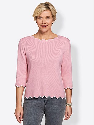 Contrasting Wavy Hem Sweater product image (395837.RS.3.3_WithBackground)