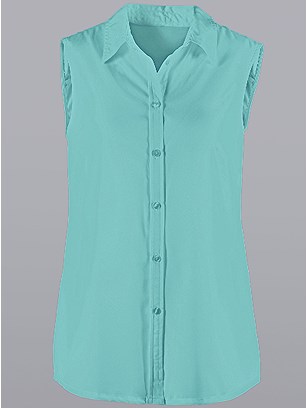 Sleeveless Shirt Collar Blouse product image (397640.MT.1.1_WithBackground)