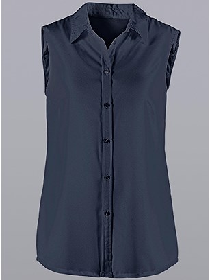Sleeveless Shirt Collar Blouse product image (397640.NV.1.1_WithBackground)