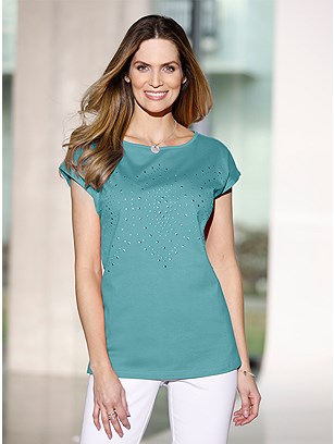 Boat Neckline Embellished Tunic product image (398780.BL.1.17_WithBackground)