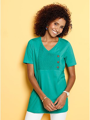Wrap Look Lace Insert Tunic product image (403631.MT.2.1_WithBackground)