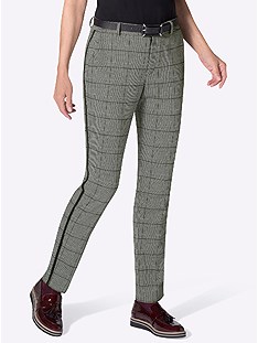 Side Stripe Glen Check Pants product image (406211.BKEC.3.3)