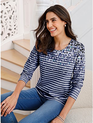 Mixed Pring Long Sleeve Shirt product image (406574.NVPR.1.2_WithBackground)