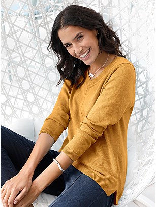 V-Neck Knitted Sweater product image (406647.DKYL.1.87_WithBackground)