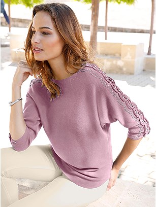 Embellished Sleeve Sweater product image (409786.RS.2.17_WithBackground)